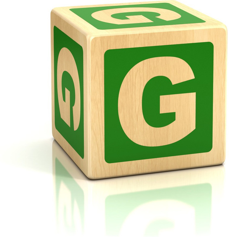 alphabet g block Sticker Poster|Kids learning poster|Alphabet and number chart| Paper Print(18 inch X 18 inch, Rolled)