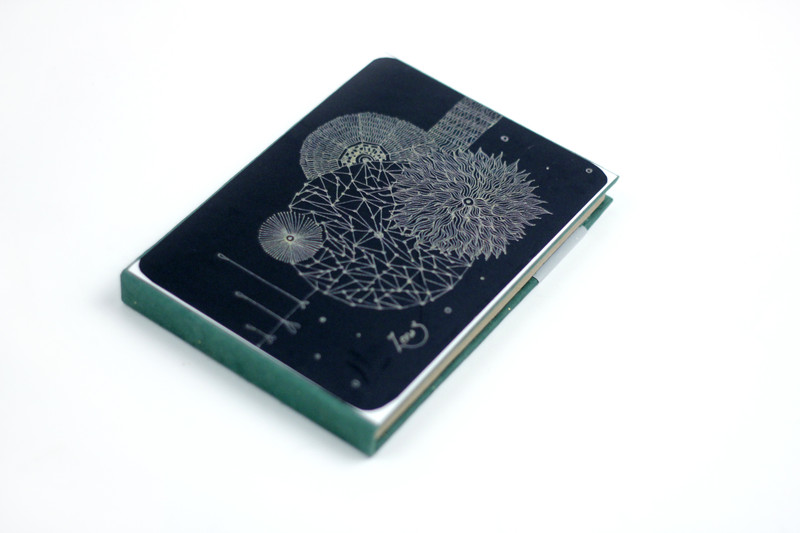resha Sketch Book For Artists - Handmade And Illustrated Cover Sketch Pad(Dark Green, 72 Sheets)