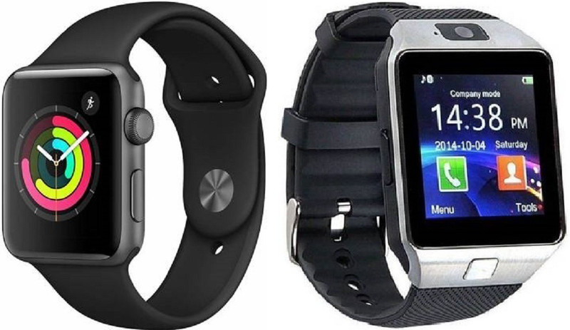 aybor smart calling watch with bluetooth black, SILVER Smartwatch(Black, Black Strap FREE SIZE)