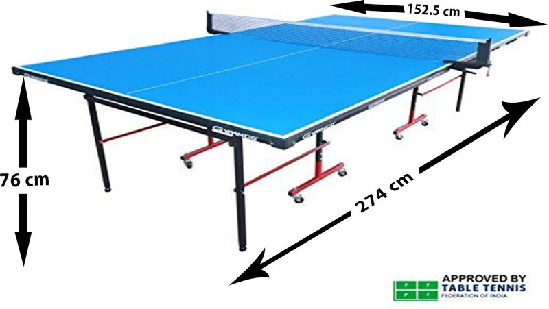 Gymnco Stationary Indoor Table Tennis Table (Blue, Mullti Color) Stationary Indoor Table Tennis Table(Blue, Mullti Color)