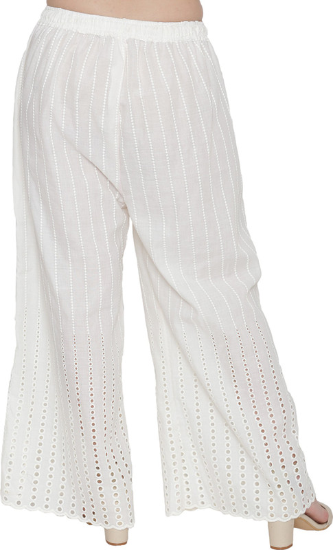 nit naya creation Flared Women Cream Trousers