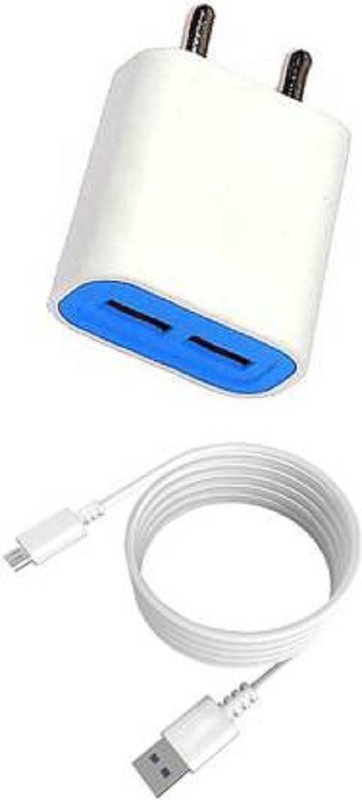 dolevas Micro USB Data Cable Mobile Charger (White, Blue, Cable Included) Mobile Charger(Blue)