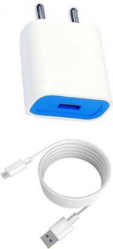 dolevas Micro USB Data Cable Mobile Charger (White, Blue, Cable Included)1 Mobile Charger(Blue)