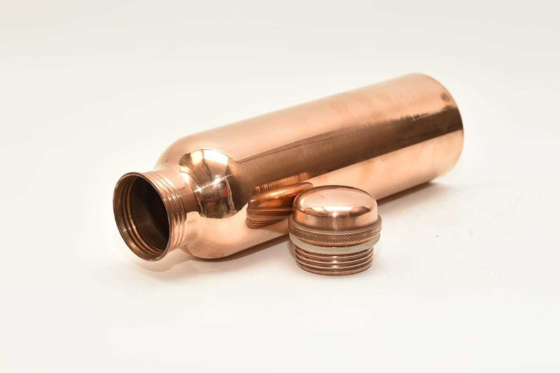 krishna store cooper water bottle 1000ml 1000 ml Bottle(Pack of 1, Copper)