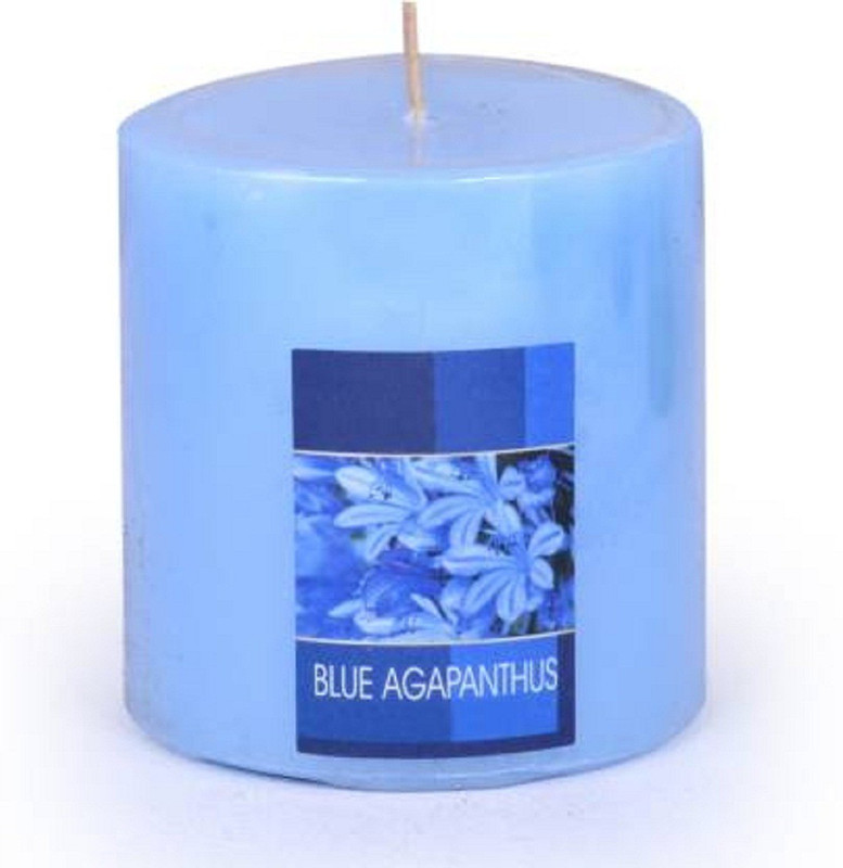 shop for living Blue Agapanthus Fragrance Designer Candle BLUE Candle(Blue, Pack of 1)