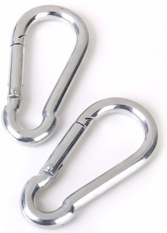 LCARNO S Lock SnapHooks for Weight-Lifting, Triceps Bar(Silver)