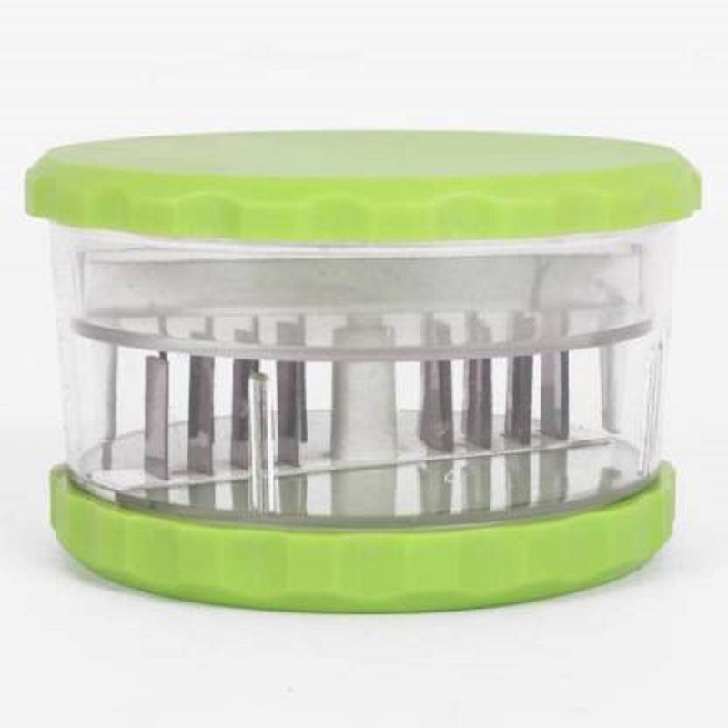 jackky Garlic Crusher with Stainless Steel Blades Garlic Press Chopper Dicer Plastic Garlic Cube Storage Vegetable Tools Vegetable & Fruit Chopper(1 pcs)