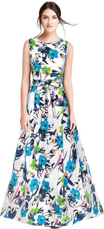 nigna fashion spot Flared/A-line Gown(Green)