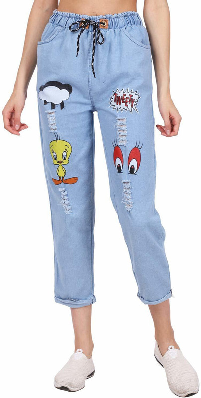 kw fashion Boyfriend Women Blue Jeans