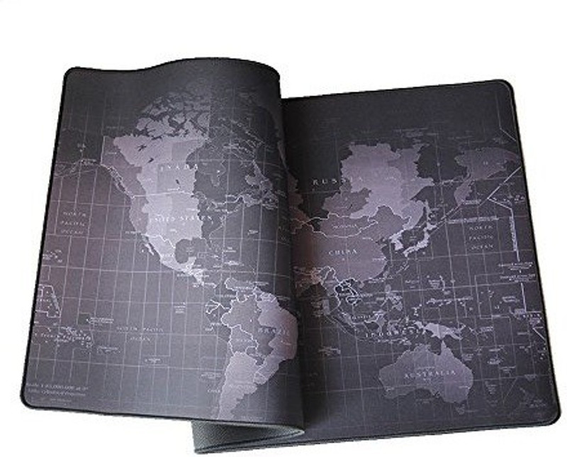 meetion World map 80cm x 30xm | XL Size Gaming Mouse Pad | Desk Mat Mousepad(Black)