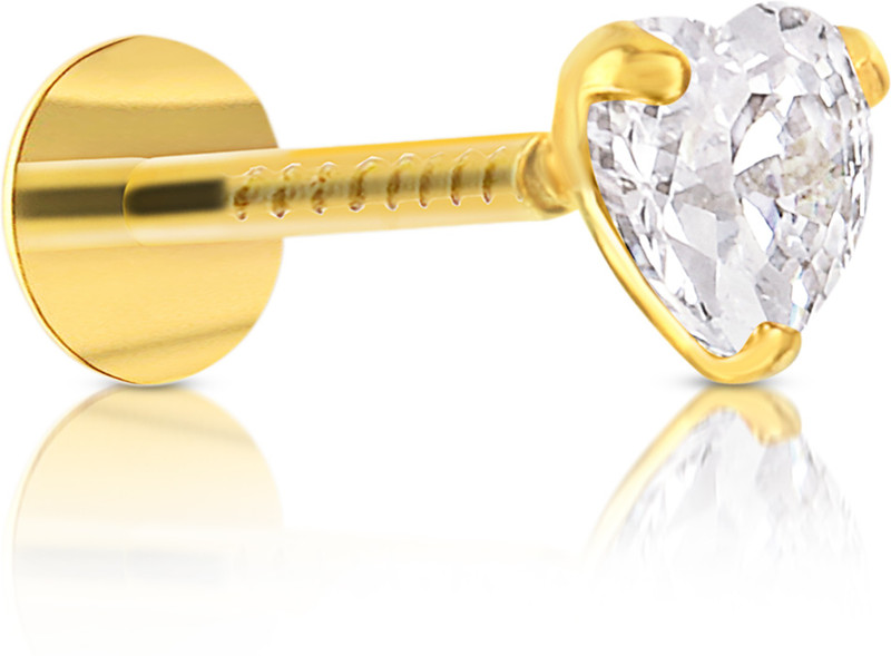 vandana Diamond Gold-plated Plated Stone Nose Stud