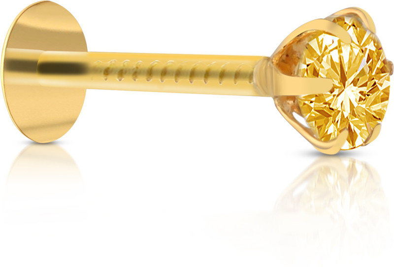 vandana Cubic Zirconia Gold-plated Plated Brass Nose Stud