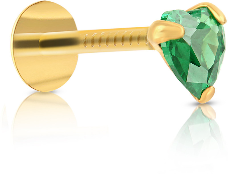 vandana Diamond Gold-plated Plated Stone Nose Stud