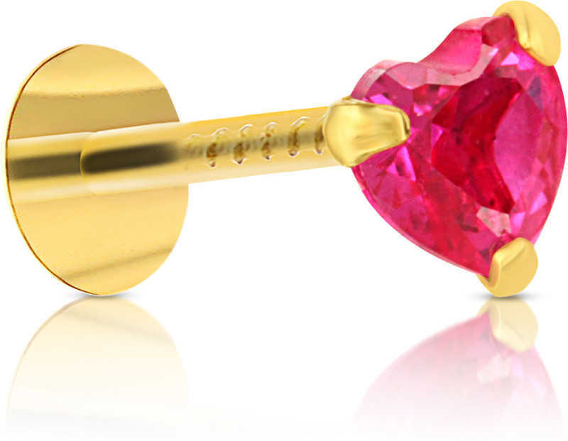 vandana Diamond Gold-plated Plated Stone Nose Stud