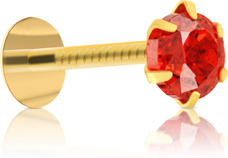 vandana Diamond Gold-plated Plated Stone Nose Stud