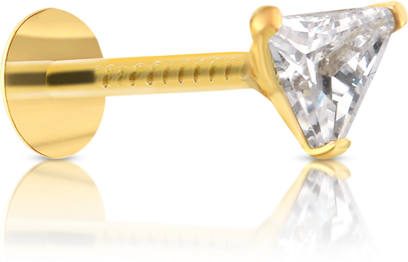 vandana Diamond Gold-plated Plated Stone Nose Stud