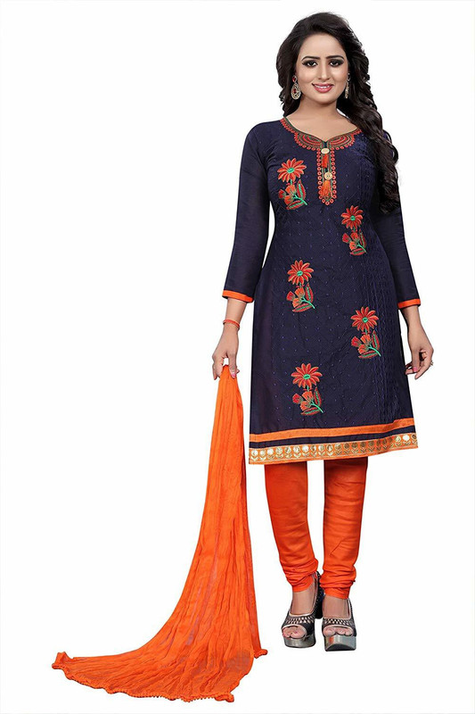 rk hub Embroidered Kurta, Churidar & Dupatta Set