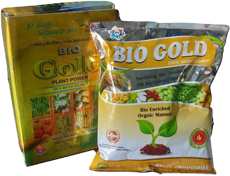 biogold Organic Humic Acid Flakes Bio-Fertilizer for All Plants Soil Manure(500 g Powder)