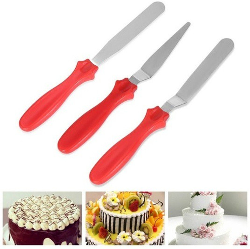 JAMBOREE 3 Offset spatula Red Offset Spatula(Pack of 3)