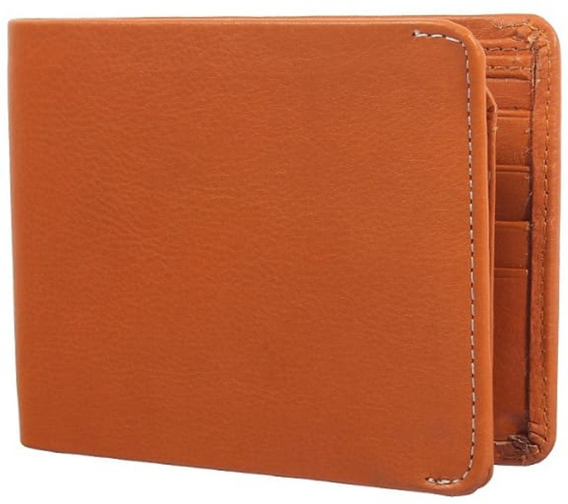 hintz Men Brown Genuine Leather Wallet(7 Card Slots)