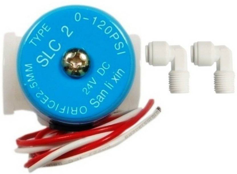 bharat traders RO Service Solenoid Valve SV Slx Slc 24 Volt DC Blue 100% Copper Binding with Elbows Connectors Solid Filter Cartridge(0.5, Pack of 3)