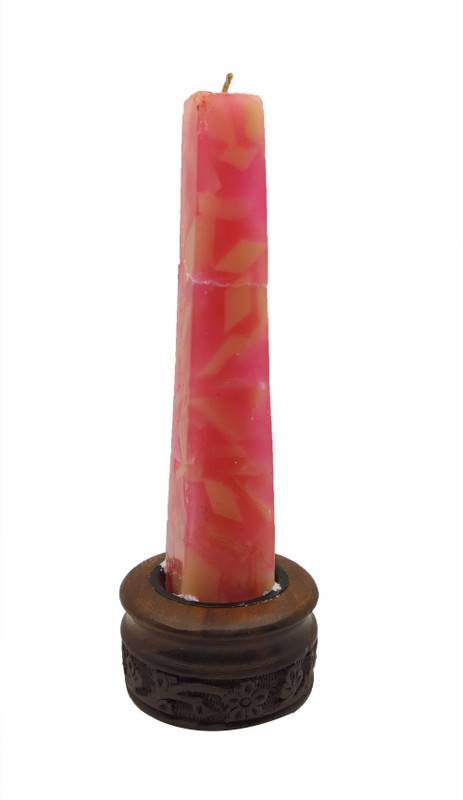 dru arts Wooden Tealight Holder(Brown, Pack of 1)