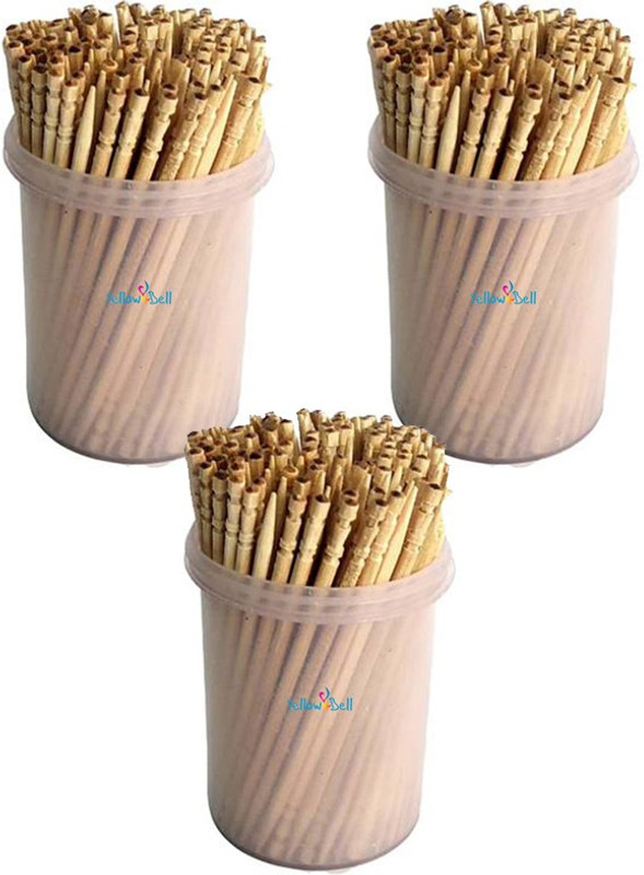 Yellow Bell Wooden Toothpick,toothpick sticks,dental floss stick-02(5 cm, Pack of 315)