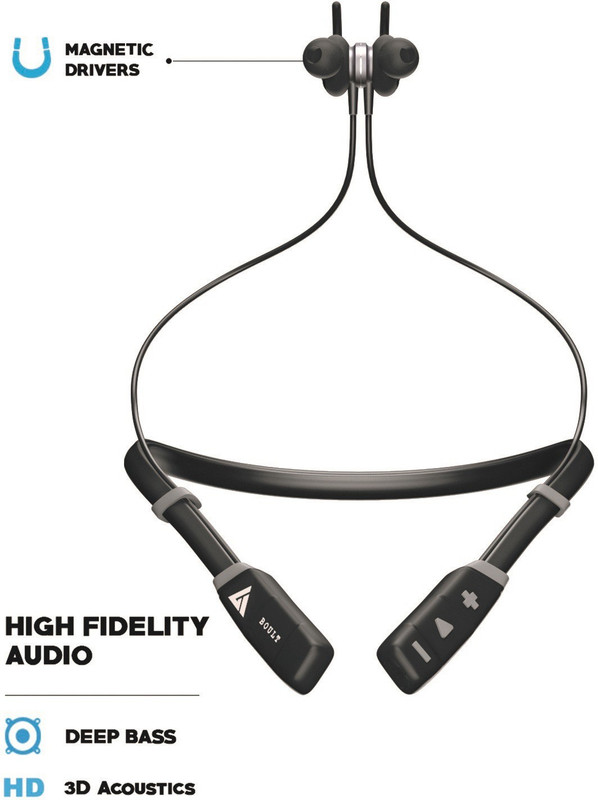 Boult Audio Curve-X BBD Edition Bluetooth Headset with Mic(Grey, In the Ear)