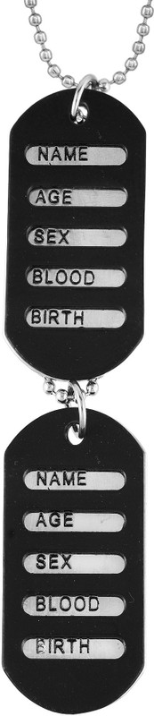 morir Unique Designer Stainless Steel Name Plate Designer Mens Dog Tags Chain Pendant Necklace Jewelry Accessories Silver Stainless Steel Pendant