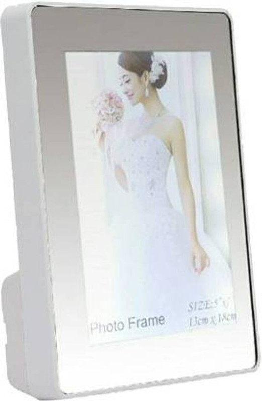 SALEOFF Magical Mirror Glass Photo Frame 7 inch Mirror Frame(128 MB, White)