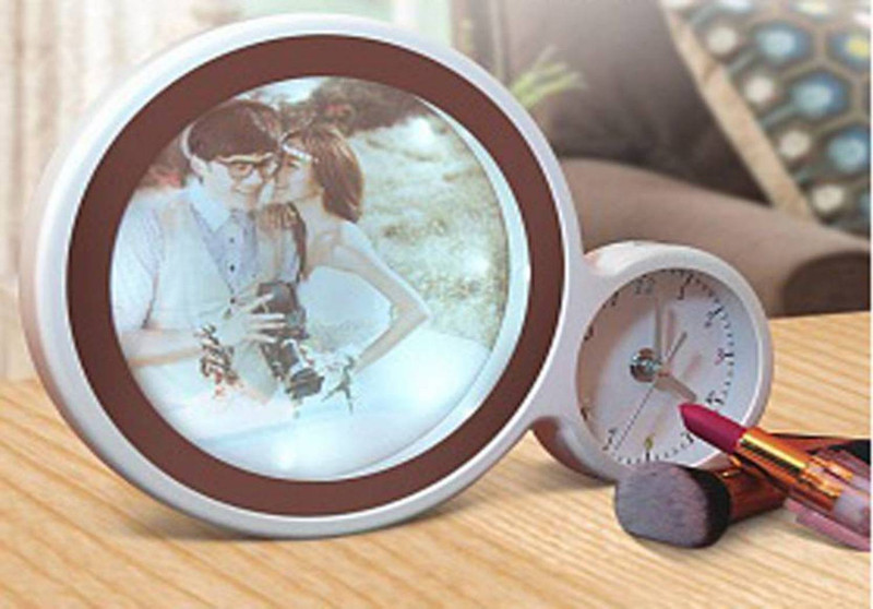 SALEOFF Photo Frame With Clock 6 inch Mirror Frame 6 inch Mirror Frame(512 MB, White)