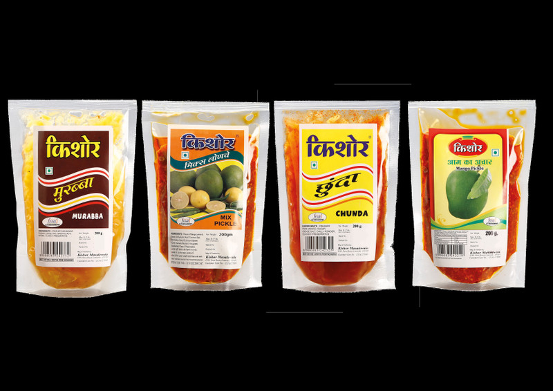 kishor masalewala Combo Pack of Murabba,MIX,Chunda and Mango Pickle Lime, Green Chilli, Raw Mango(Kairi) Pickle(800 g, Pack of4)