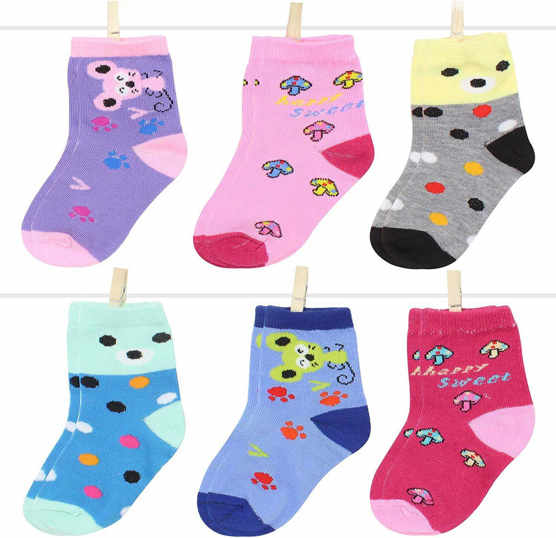 cataloon Baby Boys & Baby Girls Striped Ankle Length(Pack of 6)