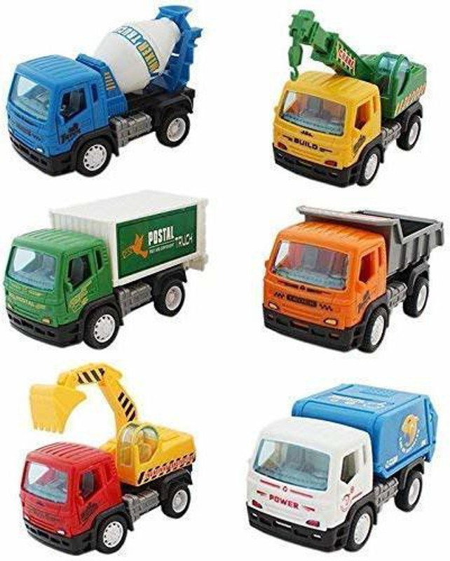 manvi Plastic City Toy Car Builder for Kid's Construction Vehicle(Multicolor, Pack of: 6)