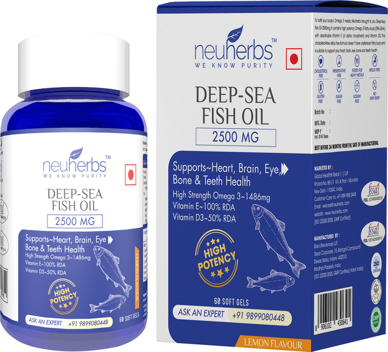 Neuherbs Deep Sea Fish Oil 2500mg(60 Tablets)