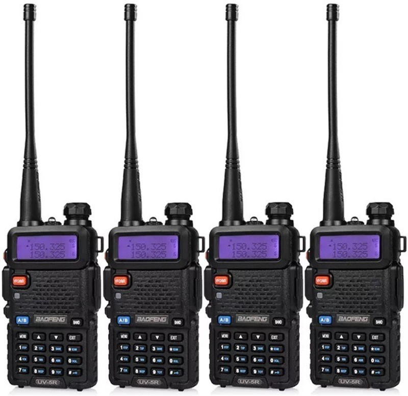 spydo BAOFENG uv-5r walkie talkie uhf400-470 (with earpieces) BAOFENG uv-5r walkie talkie uhf400-470mhz (2pair) Walkie Talkie(Black)
