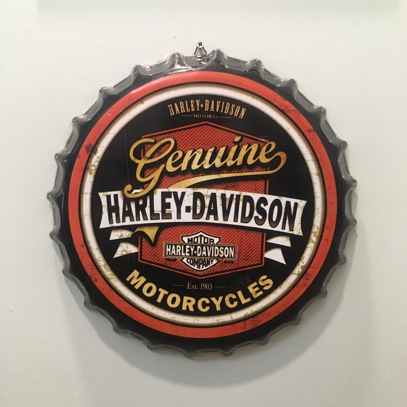 motofusion Harley Davidson Motor Company Vintage Metal Decorative Bottle Cap, Wall(Multicolor)