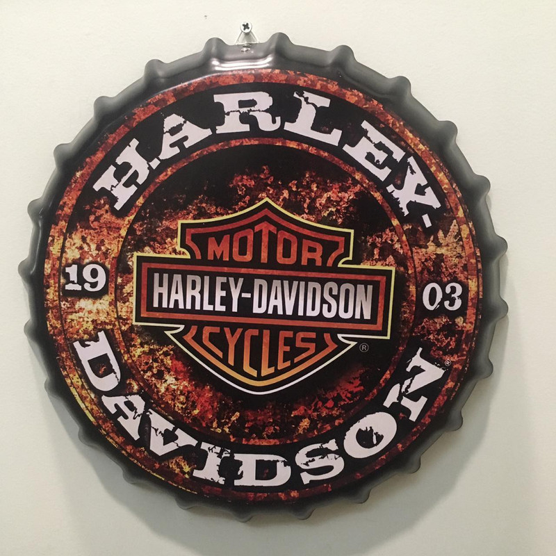 motofusion Harley Davidson 1903 Vintage Metal Decorative Bottle Cap, Wall(Multicolor)