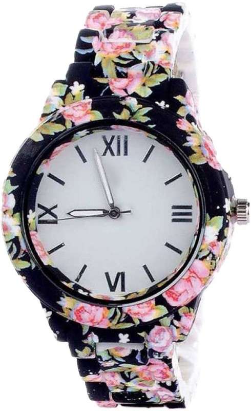 selicon velly GENEVA_MARBLE_BLACK Colourful Beautiful Printing Watch for Women & Girls Analog Watch  - For Girls