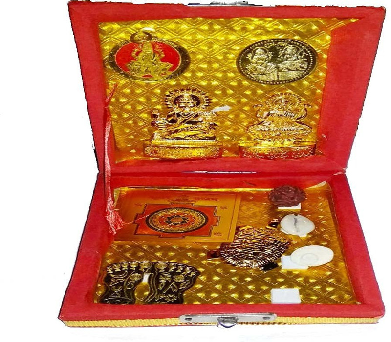 shri laxmi yantra dhan laxmi varsha yantra Brass Yantra(Pack of 1)