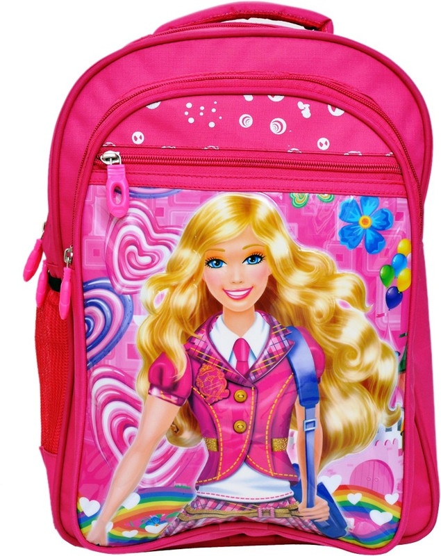 okji enterprises okji 18 inch school bag for girls age group -(4 to 9 ) School Bag(Pink, Blue, 18 inch)