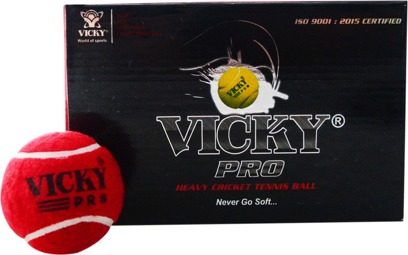 Vicky Pro heavy cricket tennis ball Cricket Tennis Ball(Pack of 6, Red)