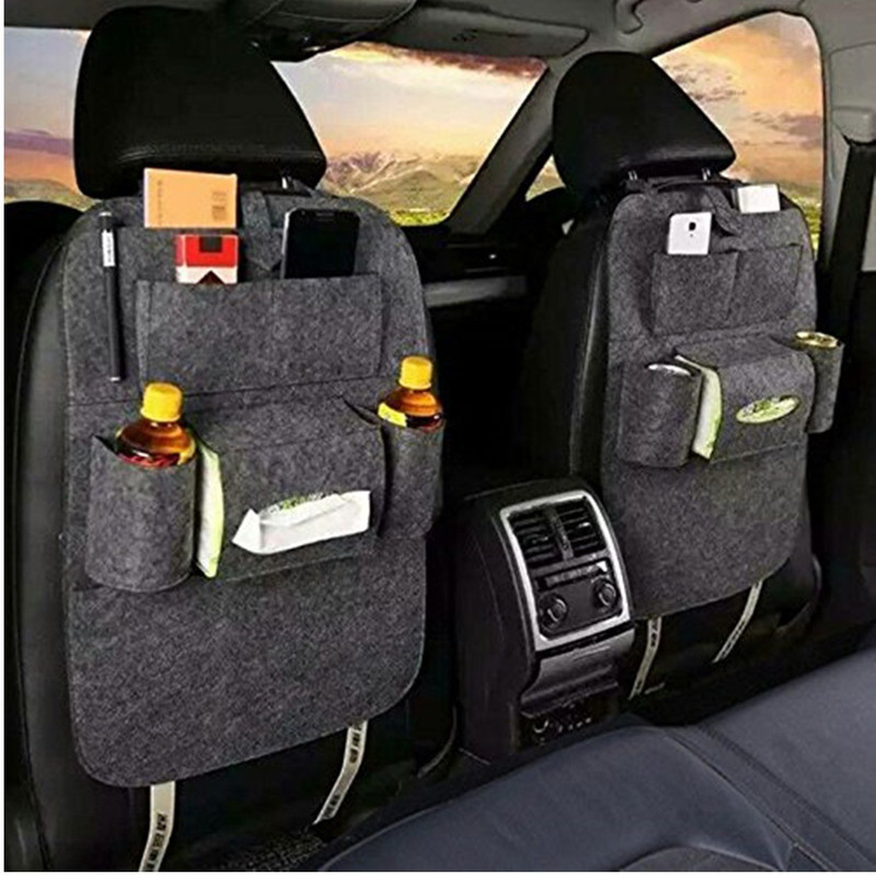 manarth enterpris Multifunctional Automobile Car Seat Back Multi Pocket Storage Bag Organizer, Multi-Pocket Holder Hanger for Bottle, Books, Magazine Pad Cups Car Tissue Bag Storage Foldable Shelf (Multicolor) Car Storage Bag & Bin(4 L)