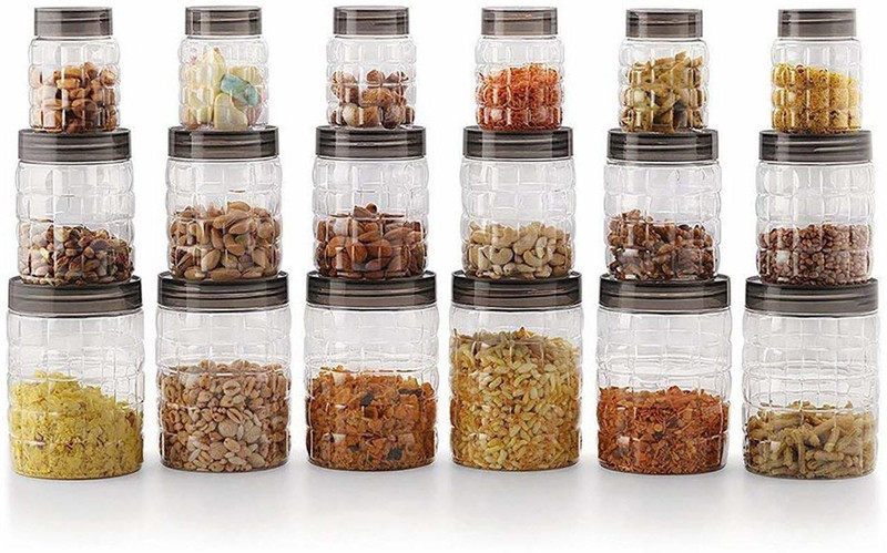 theni fashion  - 1200 ml Plastic Spice Container(Pack of 18, Multicolor)