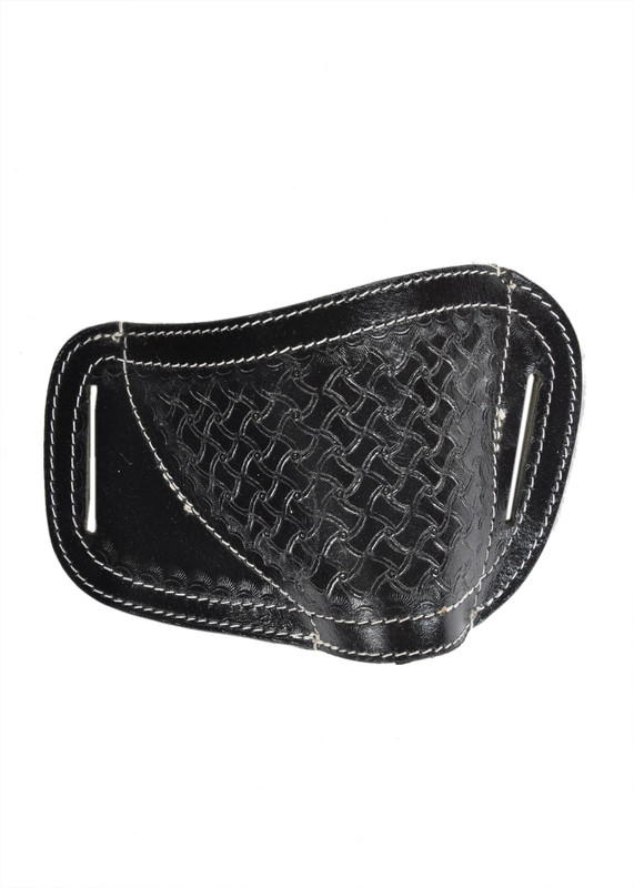 SHAH Leather .32 Bore Revolver Cover Club Cover Free Size(Black)