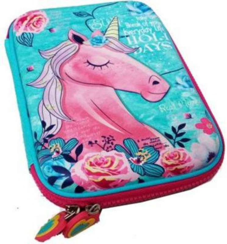 godbless 1 Ziper Art Plastic Pencil Box(Set of 1, Multicolor)