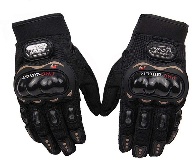 marcrazy full finger pro biker glove for bike riding ( unisex ) Riding Gloves(Black)