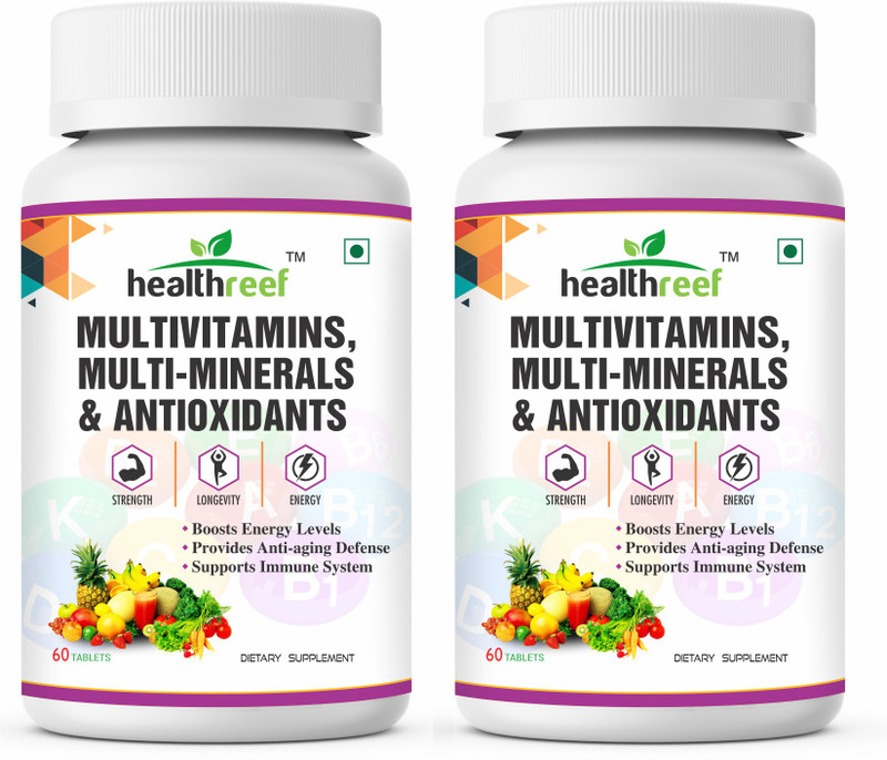 healthreef Multi-vitamins, Multi-minerals & Antioxidants, Pack of 2(120 Tablets)