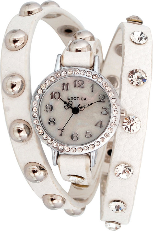 Exotica Fashions EFL-100-White Analog Watch - For Women