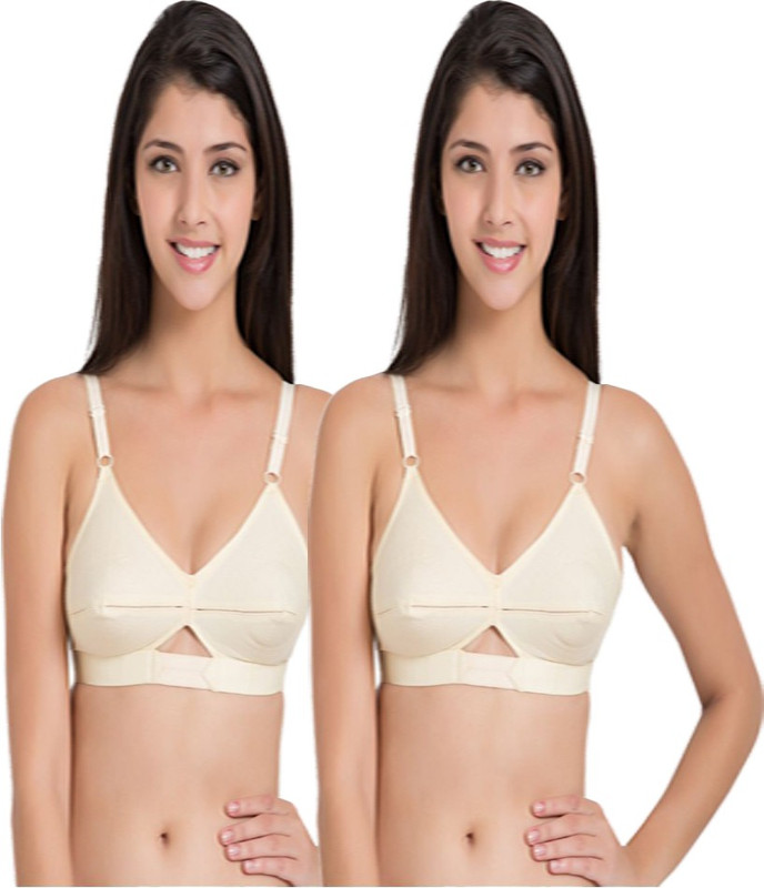 gudlu bygudlu premium Women T-Shirt Non Padded Bra(Beige)